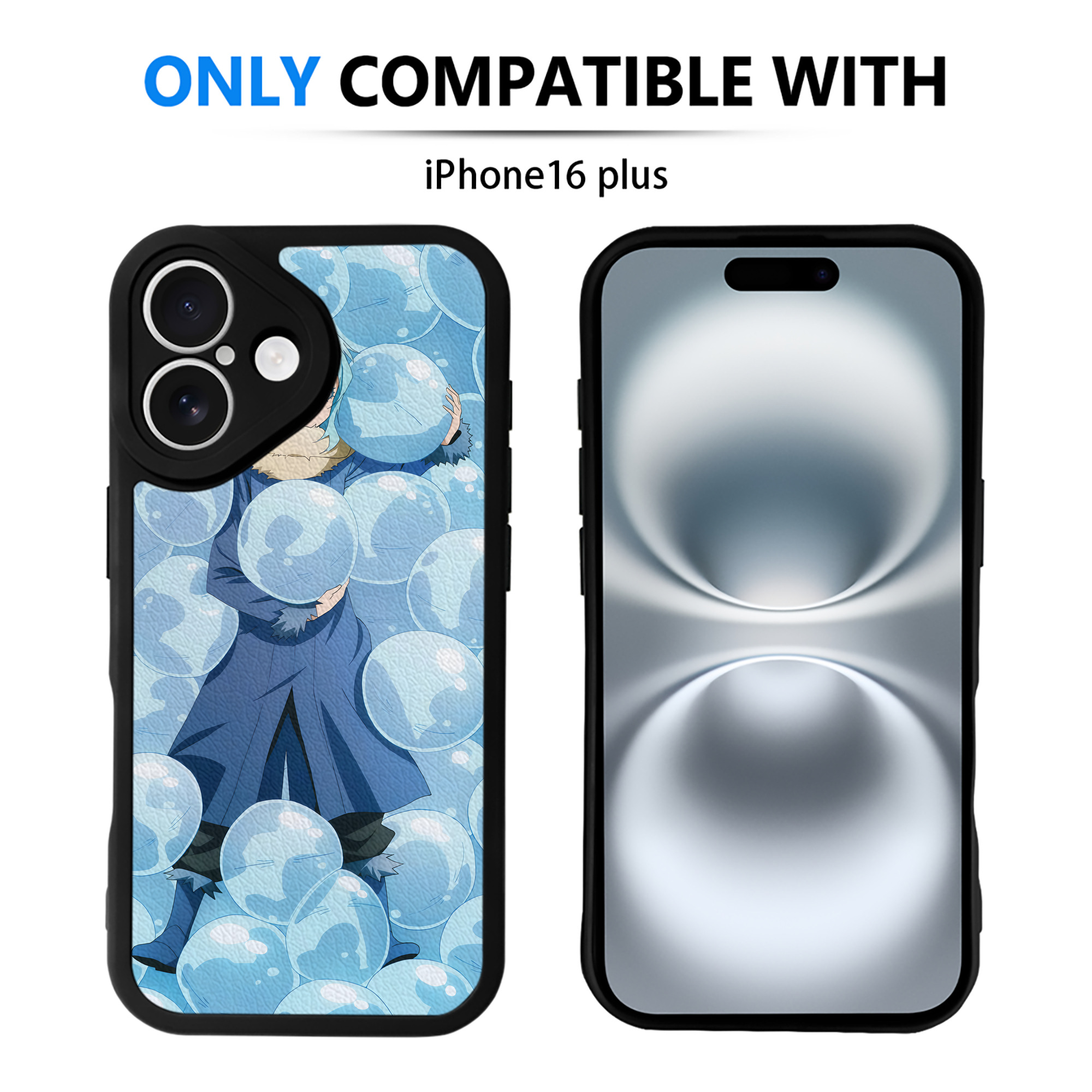（画像用） 転スラ Regarding Reincarnated to Slime 【iPhone 16シリーズ対応】シリコンスマホケース（レザー調） 材質：シリコン